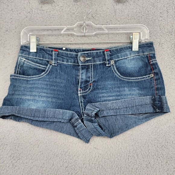 VIGOSS Women's/Juniors Jean Denim Shorts Medium Wash Size 14 - Picture 1 of 9